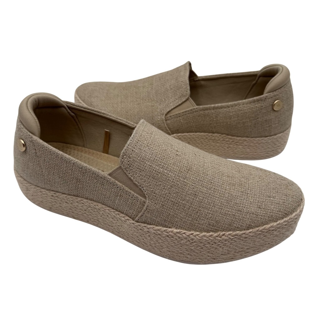 Skechers Martha Stewart BOBS Sesame Espadrille Slip On Womens 9.5 Natural Tan